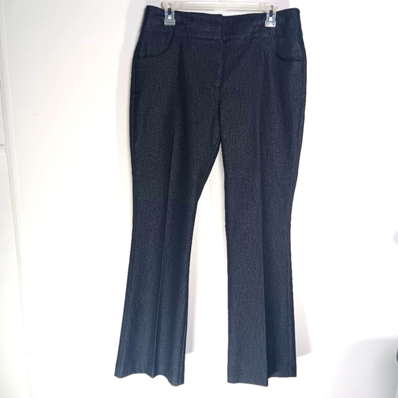 NEW YORK CLOTHING COMPANY NYCC Wide Leg Dark Blue Denim Pants Jeans Size 10 - Picture 1 of 8